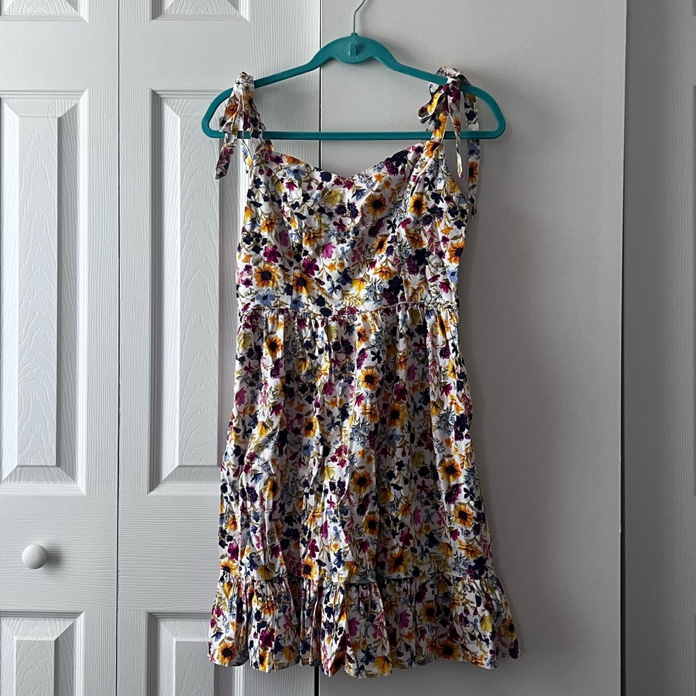 Floral Tie-Shoulder Sundress